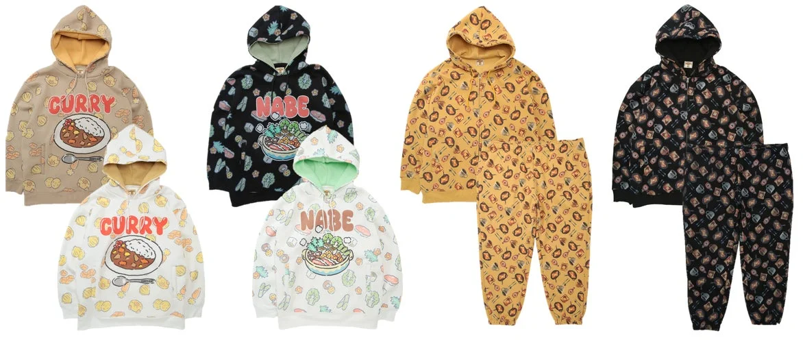 食べ物柄パーカー