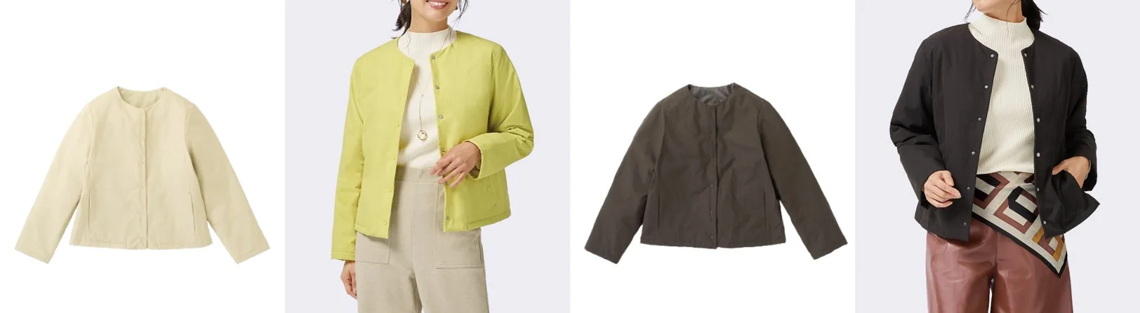 吸湿発熱あったか中綿スナップボタンブルゾン