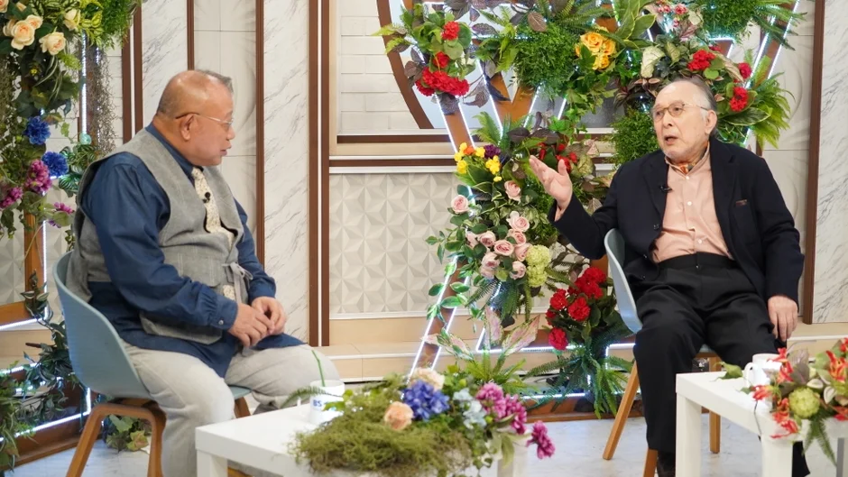 鶴瓶さんと橋爪功さんの対談風景
